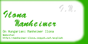 ilona manheimer business card